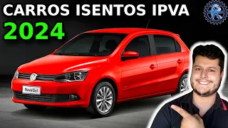 CARROS ISENTOS de IPVA em 2024 em cada estado