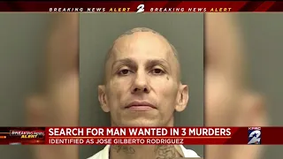 Search for man wanted in 3 murders