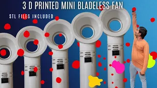 diy mini bladeless fan  / 3d printed bladeless fan/ stl files included