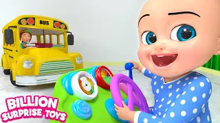 Wheels on the Bus go Round and Round - BillionSurpriseToys Nursery Rhymes, Kids Songs