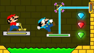 Mario HOT & Mario ICE Escape the Watergirl and Fireboy (Part 55)