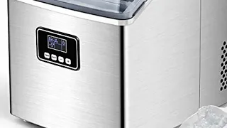 FREE VILLAGE Ice Maker Machine Countertop, Auto Self-Cleaning, 40Lbs/24H, 24pcs in 13 Mins,Portable