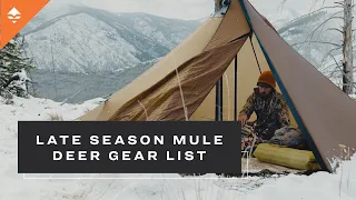 Brady Miller's Late Season Gear List