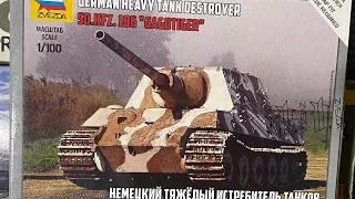 ZVEZDA 1/100 JAGDTIGER unboxing