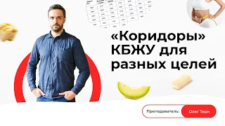 «Коридоры» КБЖУ для разных целей