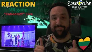 🇱🇹 LITHUANIA / REACTION: VB gang with "Kaboom!!!" Live (Eurovizija.LT 2024)