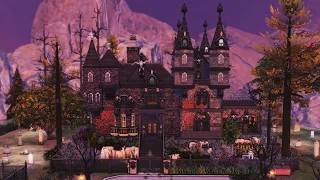 Big Vampire Mansion 🦇 The Straud Mansion  | The Sims 4 - Stop Motion Speed Build (No CC)