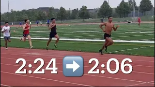 Amit's 800m Progression (1 month)