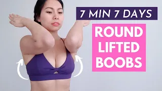 7 Days ROUND LIFTED boobs workout, best exercises to lift your breasts naturally, no push ups