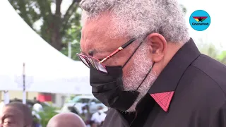 Former President Rawlings 'tearfully' pays last respect to late mother