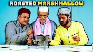 Villagers Try Roasted Marshmallow ! Tribal People Roast & Try Marshmallow