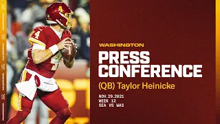 Taylor Heinicke Press Conference | Week 12: Seahawks vs Washington