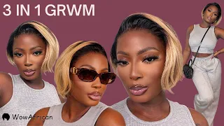 PERFECT PIXIE WIG FOR SUMMER! | 3 IN 1 GRWM FT WOWAFRICAN