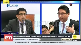 Abogado increpó al fiscal por mencionarlo como parte del 'staff' de una organización criminal