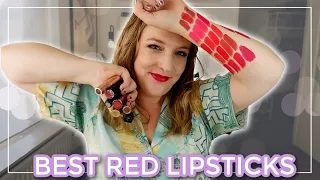 BEST RED LIPSTICKS 2021 // My red lipstick collection incl. swatches & top 10 favorites on my lips