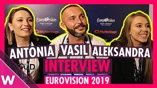 Antonia, Vasil & Aleksandra (North Macedonia Backing Vocalists) interview @ Eurovision 2019 first