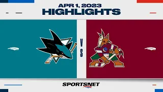 NHL Highlights | Sharks vs. Coyotes - April 1, 2023