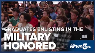 High school graduates enlisting in the military honored Thursday