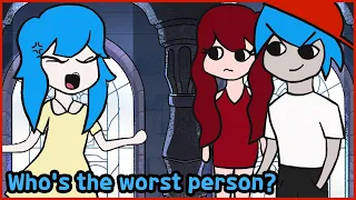 SKY VS GF - Who's the worst person? [FNF Animation] 누가 제일 나쁜 사람이야? 프나펑 만화 애니메이션