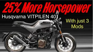 Gain 25% more Horsepower Husqvarna VITPILEN 401 with PowerTRONIC v4