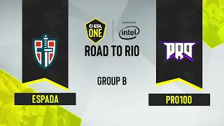 CS:GO - Pro100 vs. ESPADA [Dust2] Map 2 - ESL One Road to Rio - Group B - CIS