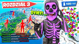 100 WIDZÓW na ROZDZIAŁ 3 w Fortnite! 🌍 (mega DYMY!)