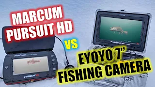 Marcum Pursuit HD vs Eyoyo 7" Underwater Fishing Camera [Ice Fishing Camera Review]
