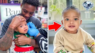 BABY SAVIOUR GETS HIS EARS PIERCED AT 10 MONTHS OLD! *Adorable*