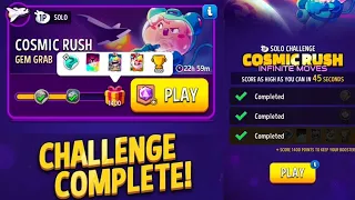 Gem grab solo challenge✅|1400 points cosmic rush solo challenge|match master