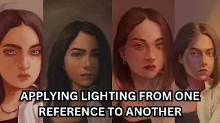 Applying lighting from one reference into another is TOUGH | Basics of Digital Painting