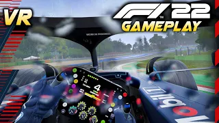 F1 22 Gameplay: VIRTUAL REALITY RACING! CRASHING IN VR! HEAVY RAIN! IMMERSIVE PITSTOP!