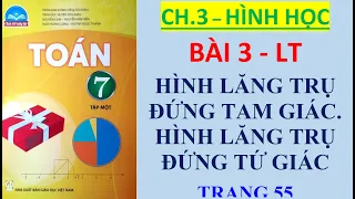 Toán lớp 7 CHÂN TRỜI SÁNG TẠO  Chương 3  Bài 3  H LĂNG TRỤ ĐỨNG TAM GIÁC. H LĂNG TRỤ ĐỨNG TỨ GIÁC LT