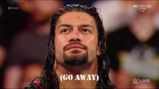 WWE RAW April 3, 2017 - The Orlando, Florida WWE Universe Vs. Roman Reigns (Video Edited Subtitles)