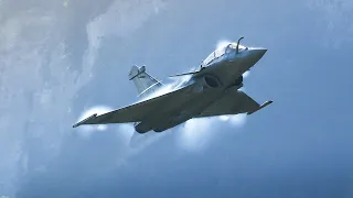 FAST Dassault Rafale B & C Displays in the Swiss Alps: Take Off, High Speed Fly-Bys & Low Landing!