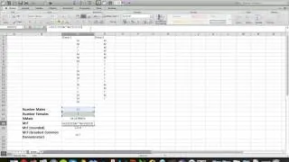 Microsoft Excel: How to count Male and Female, Male:Female ratios (including rounding)