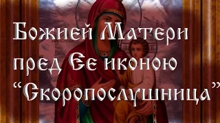 Божией Матери пред Ее иконою “Скоропослушница”.