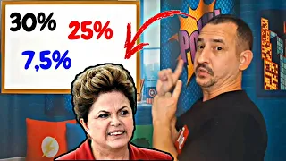 A Dilma estava certa?  Dilma 30% de 25% - Meme da Dilma