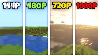 144p vs 480p vs 720p vs 1080p