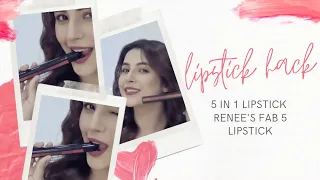 Lipstick hack | 5 in 1 lipstick | Renee's Fab 5 Lipstick | Shehnaaz Vanity