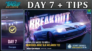 NFS No Limits | Day 7 - Winning + TIPS - SLR McLaren 722 | Breakout Event