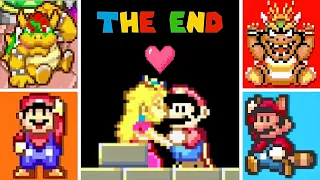 All Mario Game Boy Advance ENDINGS - 4K