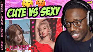 REACTING TO TWICE (트와이스) | every members CUTE VS SEXY moments **watch at own risk!!**