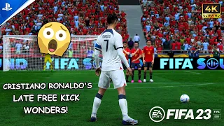 Cristiano Ronaldo's Last-Minute Free Kick Goals And Celebrations - FIFA 23 | PS5™ [4K60]