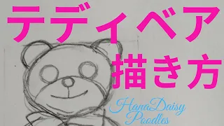 【刺繍初心者向け】テディベアの刺繍図案の描き方を紹介する動画です。（How to draw a Teddy bear for beginners）