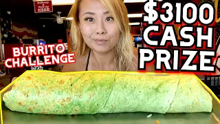 $3100 CASH JACKPOT PRIZE?!?!?! 4MIN TIME LIMIT BURRITO CHALLENGE at BAD AZZ BURRITOS IN DALLAS, TX!!