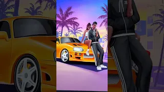 Drawing Toyota Supra in GTA 6 🚖 Which car next? ✍️ #digitalart #art #drawing