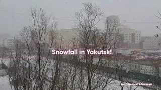 Снегопад в Якутске! Snowfall in Yakutsk!