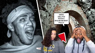 COUPLES REACT TO SIDEMEN EXPLORING HAUNTED TUNNELS *KSI GETS LOST*