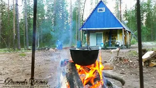 У ЛЁХИ НА ИЗБЕ  ЖИЗНЬ В ТАЙГЕ  ПОЛНАЯ ВЕРСИЯ  РЫБАЛКА ХАРИУСА