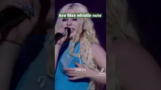 Ava Max does a whistle note while performing Torn